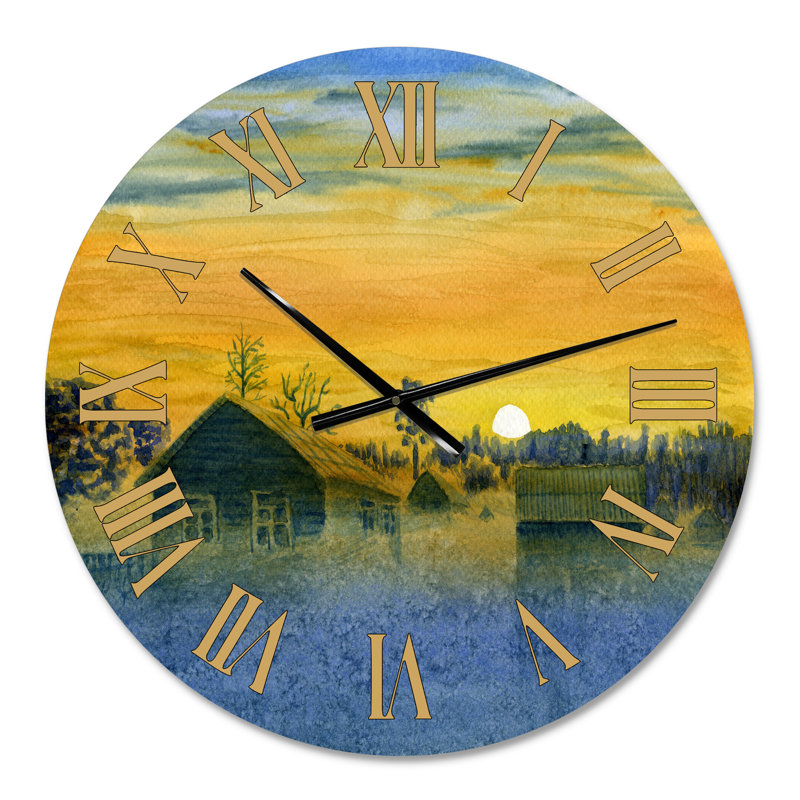 Horloge murale jaune, Petit