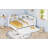 Wooden Daybed With Twin Size Trundle, Storage Shelf, And USB Charging Ports For Modern Living-589285987-589285986