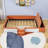 Upholstered Daybed with Gas Lift Storage Ottoman-40301459-40301468