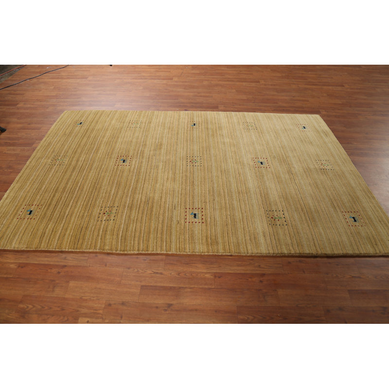 Tapis tribal rayé à motif oriental Gabbeh 5 x 8