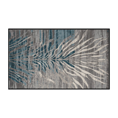 Tapis gris lavable à la machine