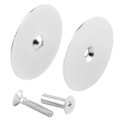 Hole Cover Plate, 2-5/8 in., Steel, Chrome (Single Pack)