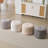 Modern Round Storage Ottoman , White-27032892