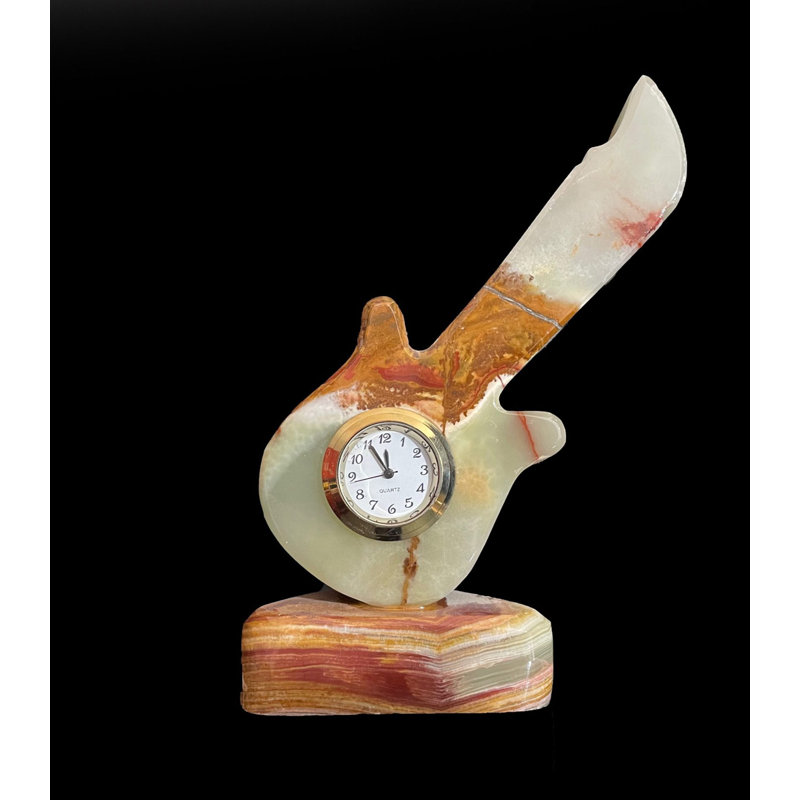 Banded Onyx Guitar Clock
