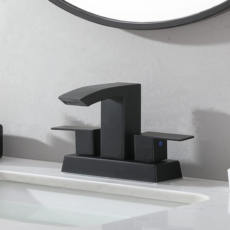 Centerset Bathroom Faucet with Drain Assembly