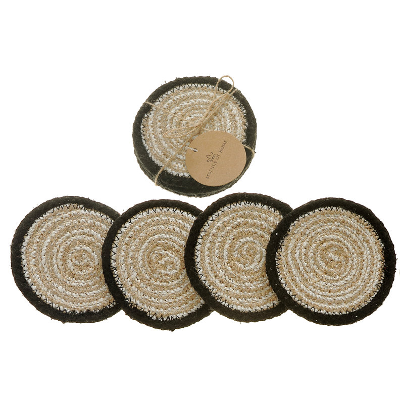 Ensemble de sous-verres ronds en bambou 4 pièces Ih Casadecor