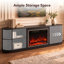 Meuble télé avec foyer Mid-Century-976562799