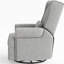 Fauteuil oscillant inclinable pivotant extra large 34,25 po blanc cassé avec repose-pieds