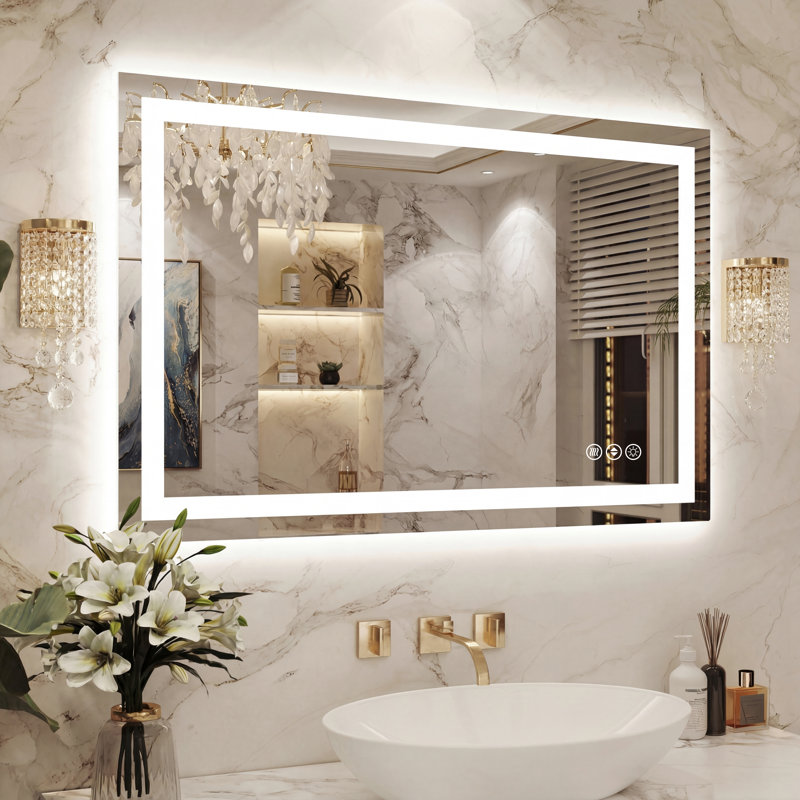 Miroir de salle de bain Lunara, 48 po x 32 po