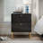 24.4" Tall 2-Drawer High Gloss Nightstand-2111079107