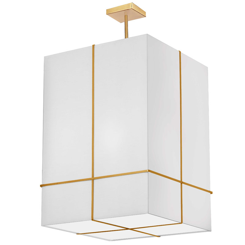 Luminaire suspendu simple à 4 lumières Bourton, Or