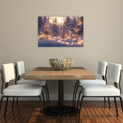 «Winter Trees Ethereal Peaceful Serene Forest Nature», reproduction d'art murale