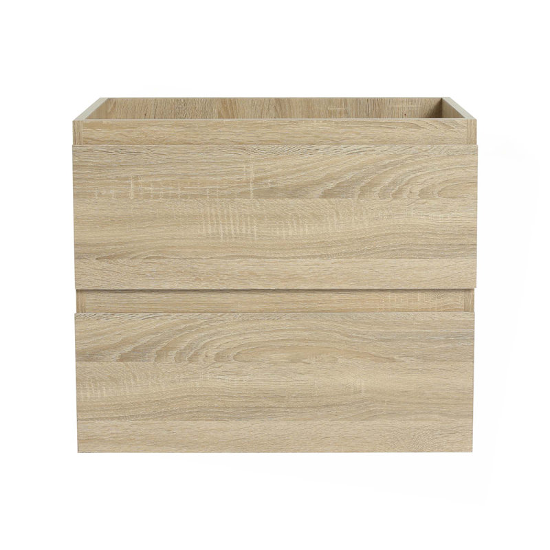 Meuble-lavabo mural en bois, Chêne clair