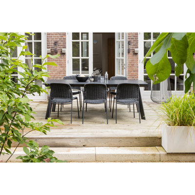 Veerle Rectangular Outdoor Dining Table , 86.61cm cm W 39.37cm cm D