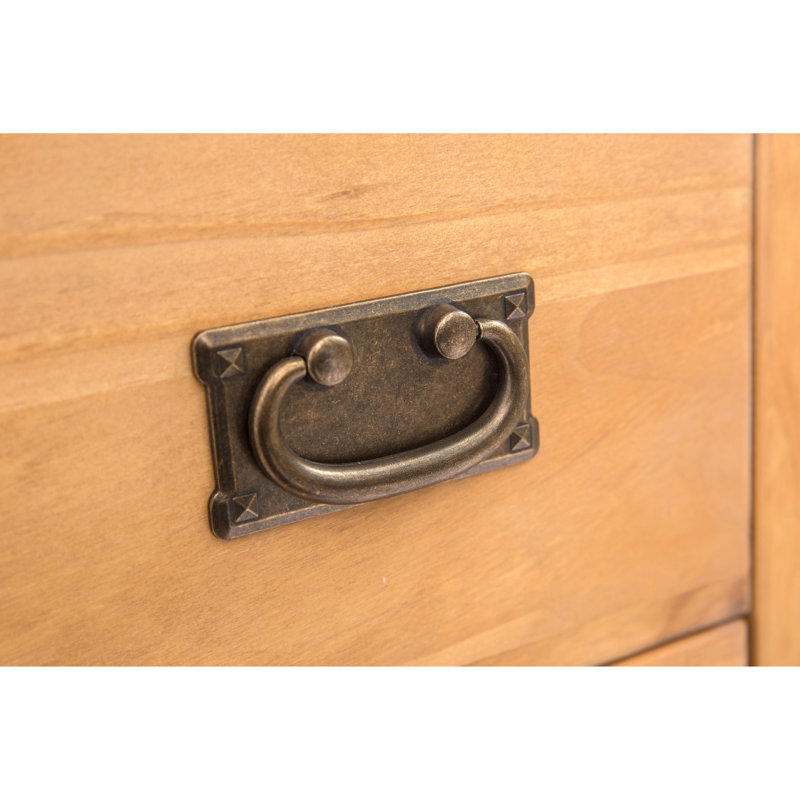 Aurelie 2 Drawer Bedside Table, Waxed