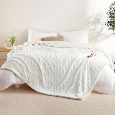 Heated Blanket Electric Throw Blanket, Tufted Sherpa Heating Lap Blanket, Heated Throw Blanket with 6 Heating Levels and 4 Timer, Washable Electric Blanket ETL Certified, Grey, 50"x60"