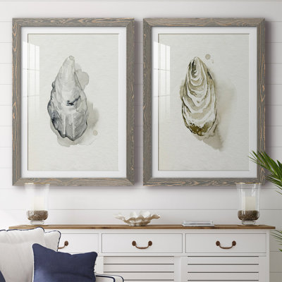 «Oysters On The Bay III», reproduction encadrée de qualité supérieure - prête à être accrochée