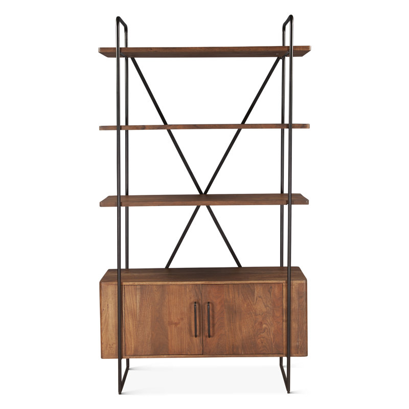 Halden Tall Bookshelf In Pecan Brown