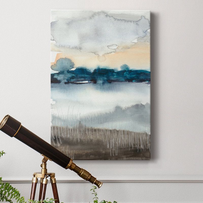 «Lakeview Sunset I», reproduction sur toile tendue, H 12 po x l 8 po x P 1 po