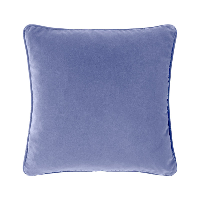 DIVAN Velvet Pillow Cover & Insert, Purple, Square 18"
