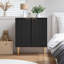 Armoire d'appoint cannelée à 2 portes de 28,5 po avec tablettes intérieures réglables Rishaw-211688401-240623314