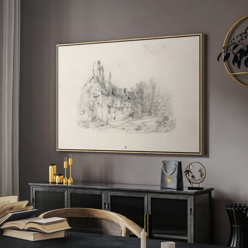 "Croquis rétro - 16ème" sur toile, H 17 po x l 25 po