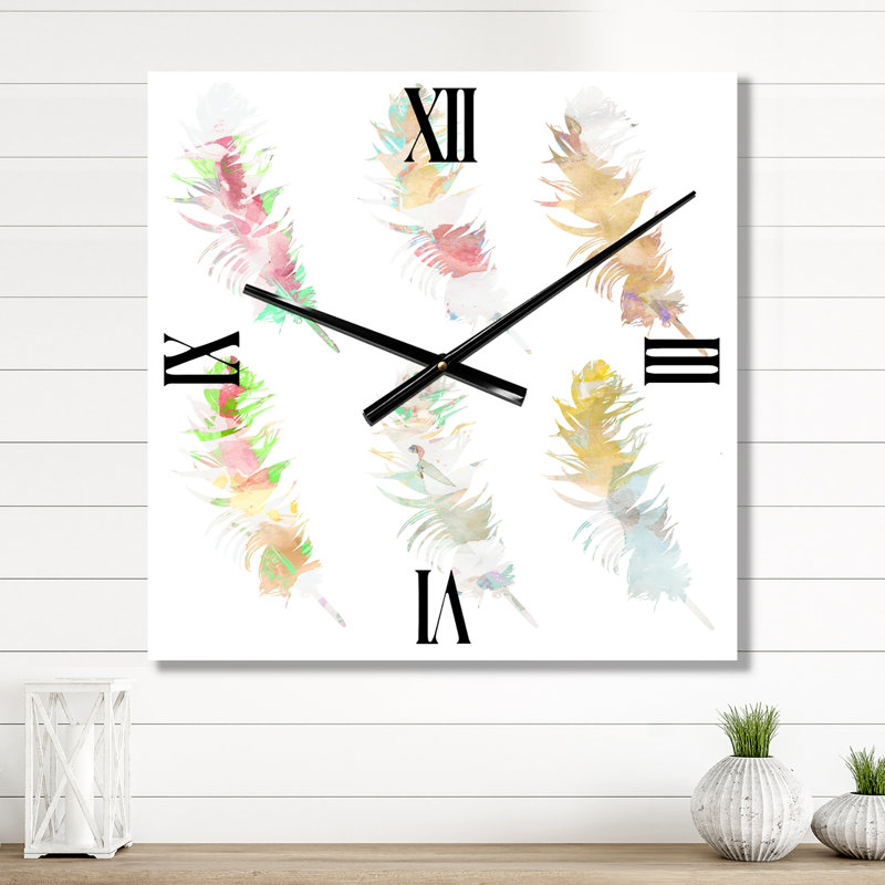 Horloge murale plume, Grand