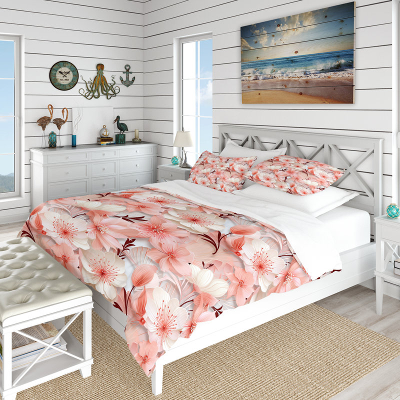 Ensemble de housse de couette Seaside Elegance, Housse de couette pour très grand lit et 2 très