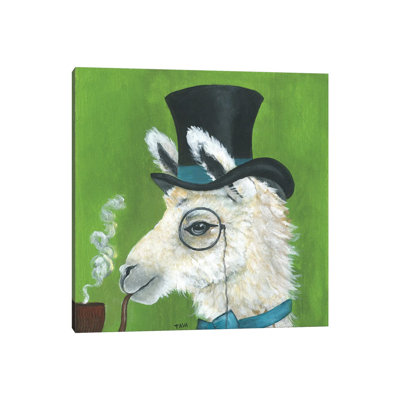 Llama And Pipe by Tava Studios - Gallery-Wrapped Canvas Giclée