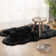 Dreu Black Shag Faux Sheepskin Fur Fluffy Area Rug