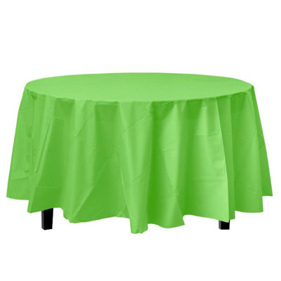 Nicole Fantini Plastic Disposable Round Tablecloth 84"