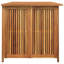 Boîte de rangement extérieure, sac en polyéthylène imperméable, bois d'acacia brun de 59 pouces