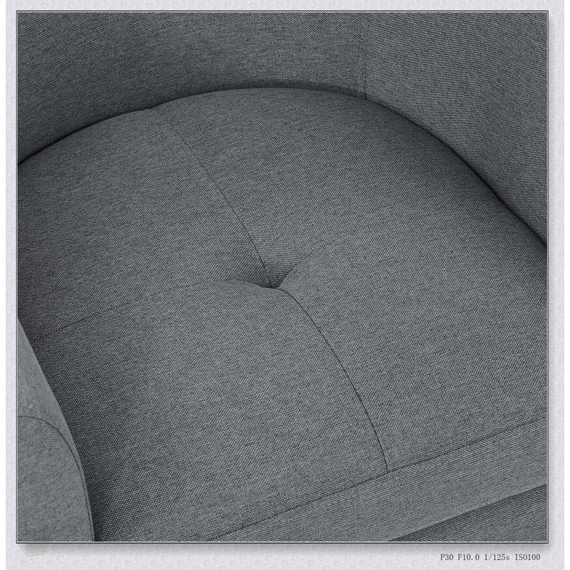 Fauteuil demi-tonneau de 25,5 pouces de large en polyester et repose-pieds, combinant une conception classique avec un confort moderne pour des sièges élégants