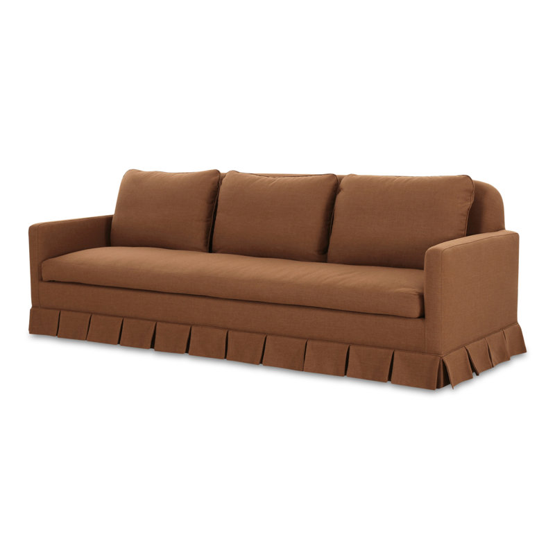 Pellicano 98'' Sofa, Teracotta Polyester Blend