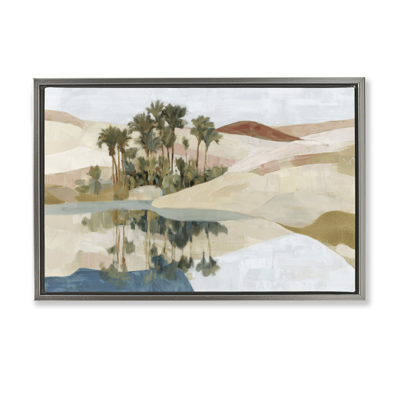 Cadre flottant Desert Oasis, 21 x 31, Lustre Grey Floater Framed