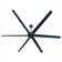 100" McClellandville Industrial Ceiling Fan with Aluminum Blades and Remote Control