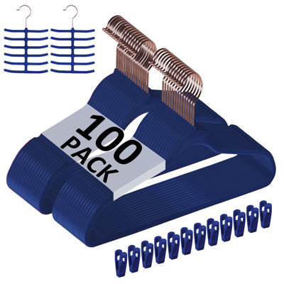 Mackaylee Non-Slip Velvet Hangers with Swivel Hook