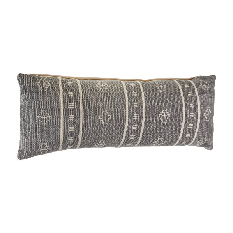 Housse de coussin géométrique en coton