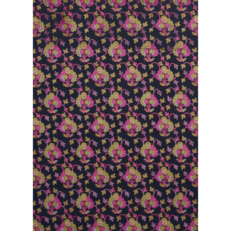 Tissu en velours Jennie, Minuit / magenta