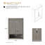 Armoire de rangement de salle de bain murale 24 po avec 2 portes, tablette réglable et tablette ouverte-123123720-123398540