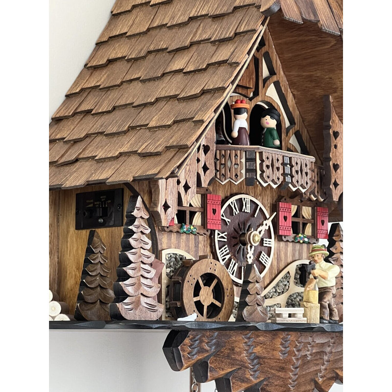  German Quartz Cuckoo Clock with Woodchopper
