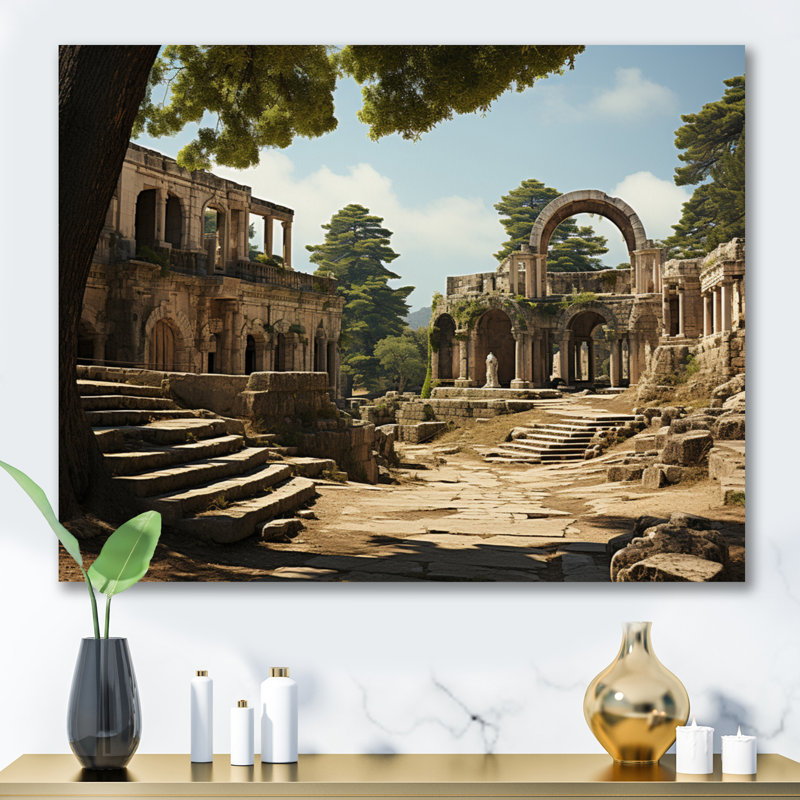 «Grèce Olympian Whispers», reproduction, Toile tendue, H 12 po x l 20 po x P 1 po