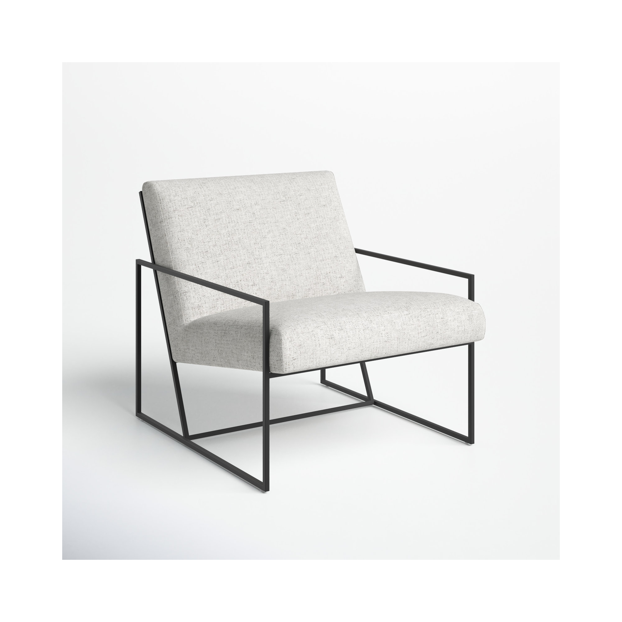 Arsos Upholstered Armchair, Light Gray