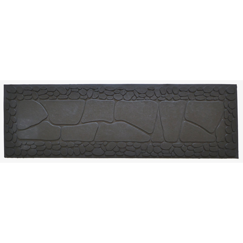10" X 33" Black Rubber Outdoor Door Mat