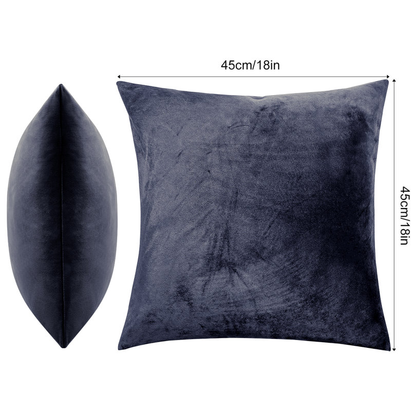 Skrolan Crushed Velvet Scatter Cushion Cover, Charcoal