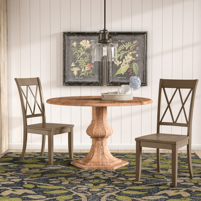 Eshell 19'' H Solid Wood Side Chair, Brown