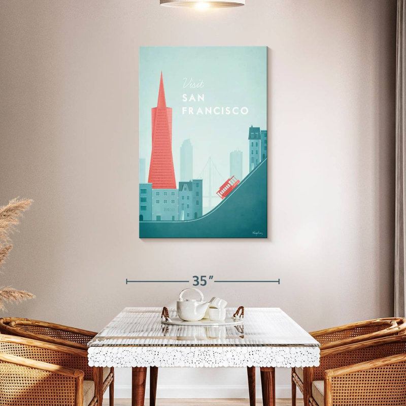 Affiche de voyage rétro Aime San Francisco, H 45 po x l 30 po