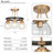  3-Light Glass Globe Semi Flush Mount
