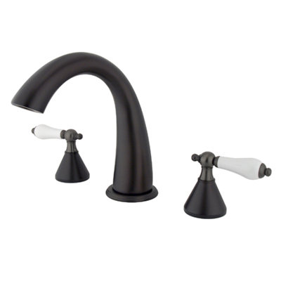 Double Handle Deck Mounted Roman Tub Faucet