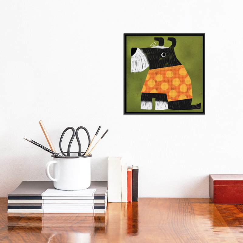«Terry Schnauzer» par Terry Runyan, reproduction sur toile tendue, H 16 po x l 16 po x P 1 po, Toile avec cadre noir